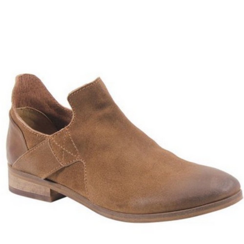 DIBA TRUE Suede Leather Slip On Ankle Booties